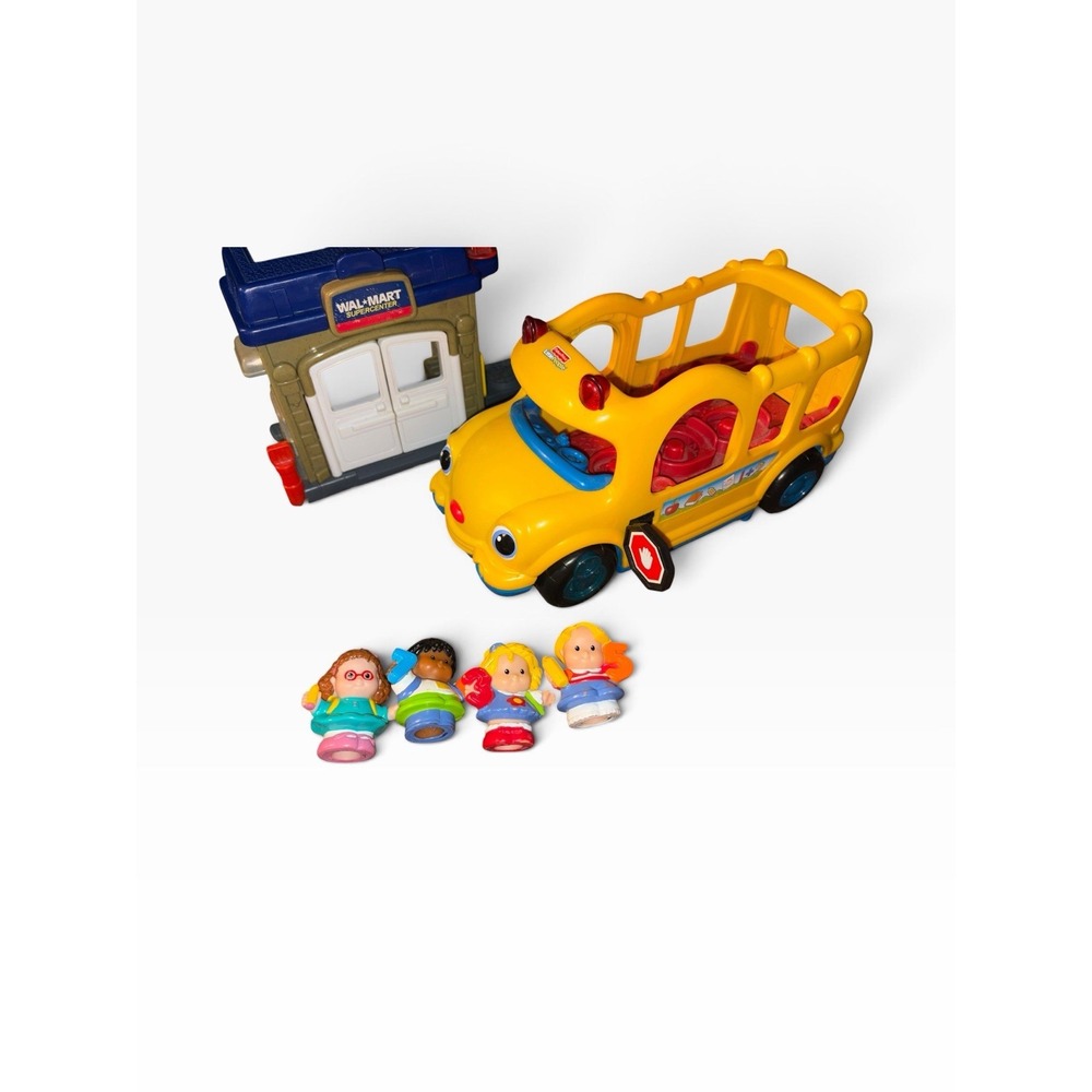 Fisher Price Little People Lil Movers School Bus Toys 1990 , Walmart With People